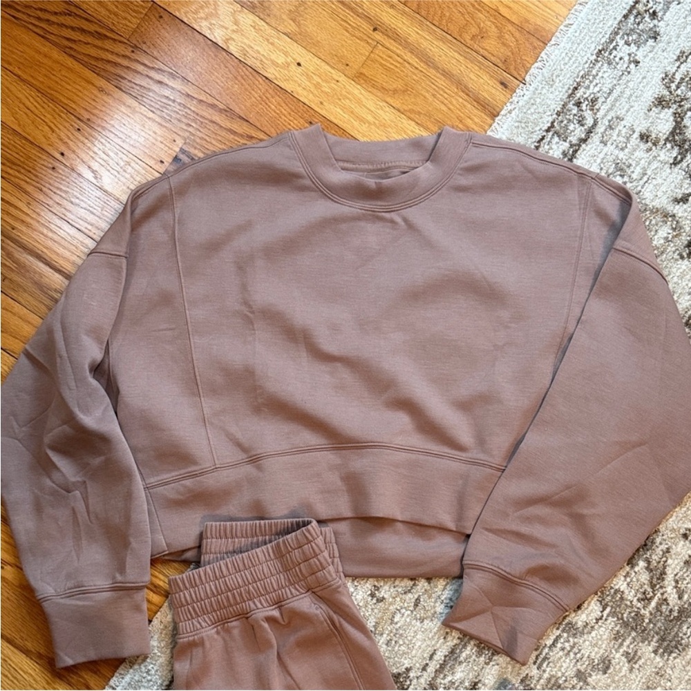 Abercrombie YPB sweatshirt jogger set pink mauve small comfy A&F - Picture 2 of 5